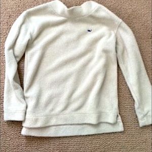 Vineyard Vines Girls Mock Neck fleece pullover